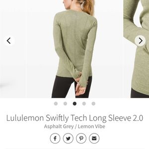 Lululemon Swiftly Tech Long Sleeve 2.0